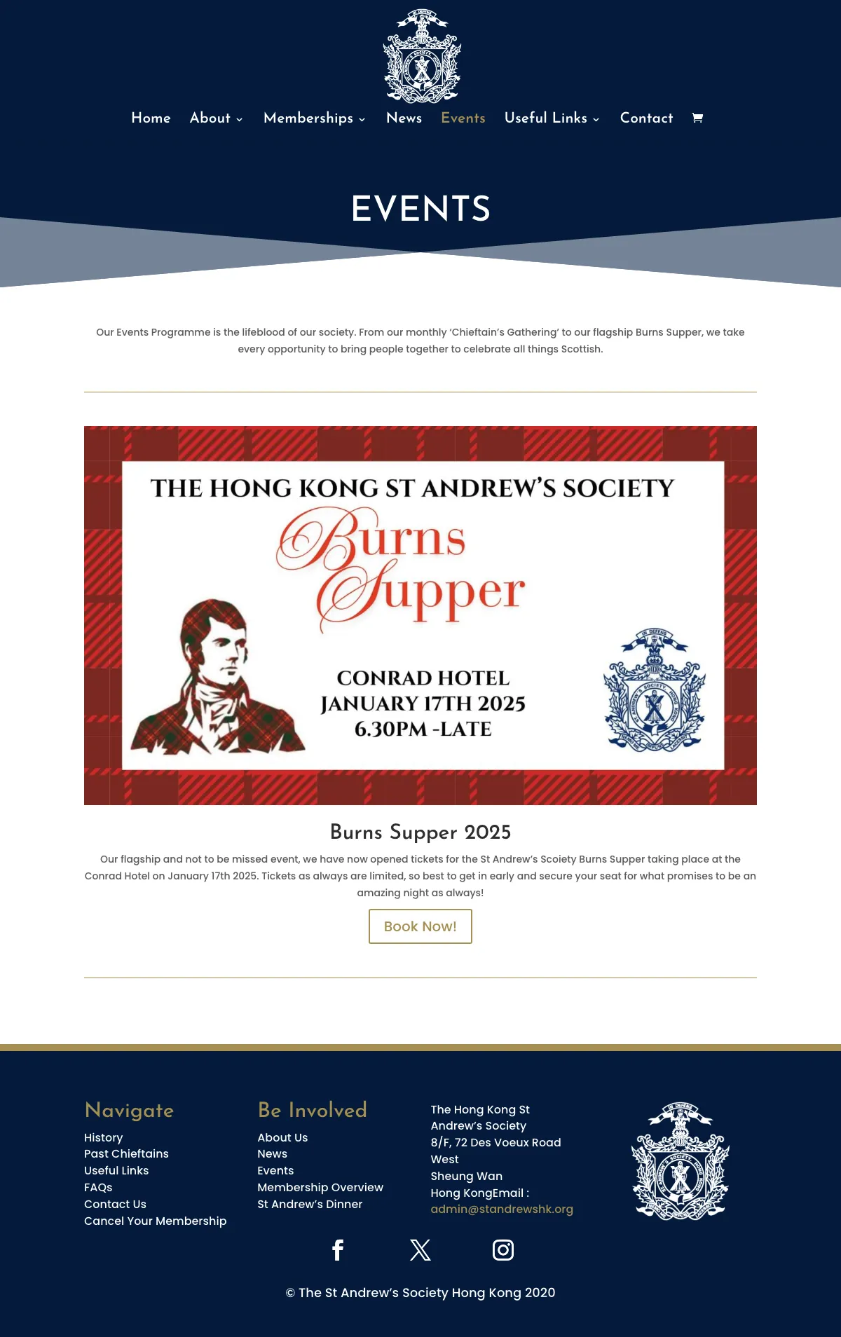 St. Andrew's Society Burns Supper