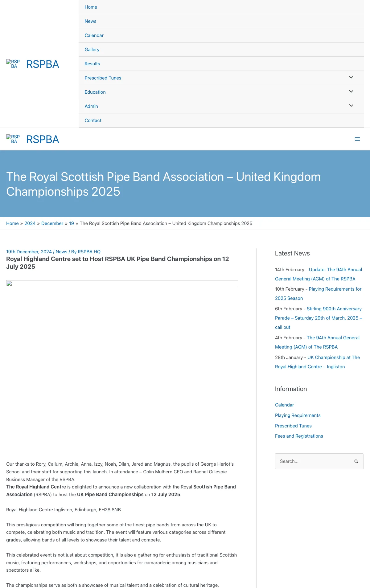 United Kingdom Pipe Band Championships 2025