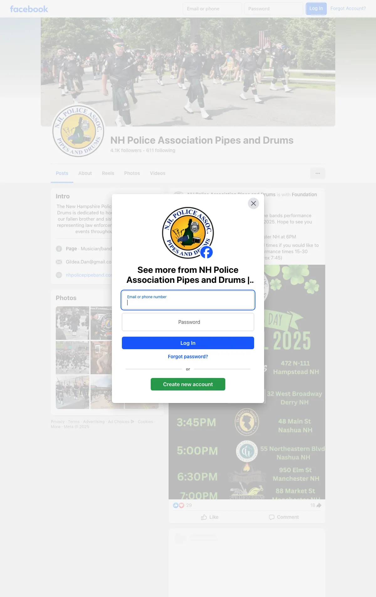 NH Police Association Pipes and Drums St. Patrick's Day Performances