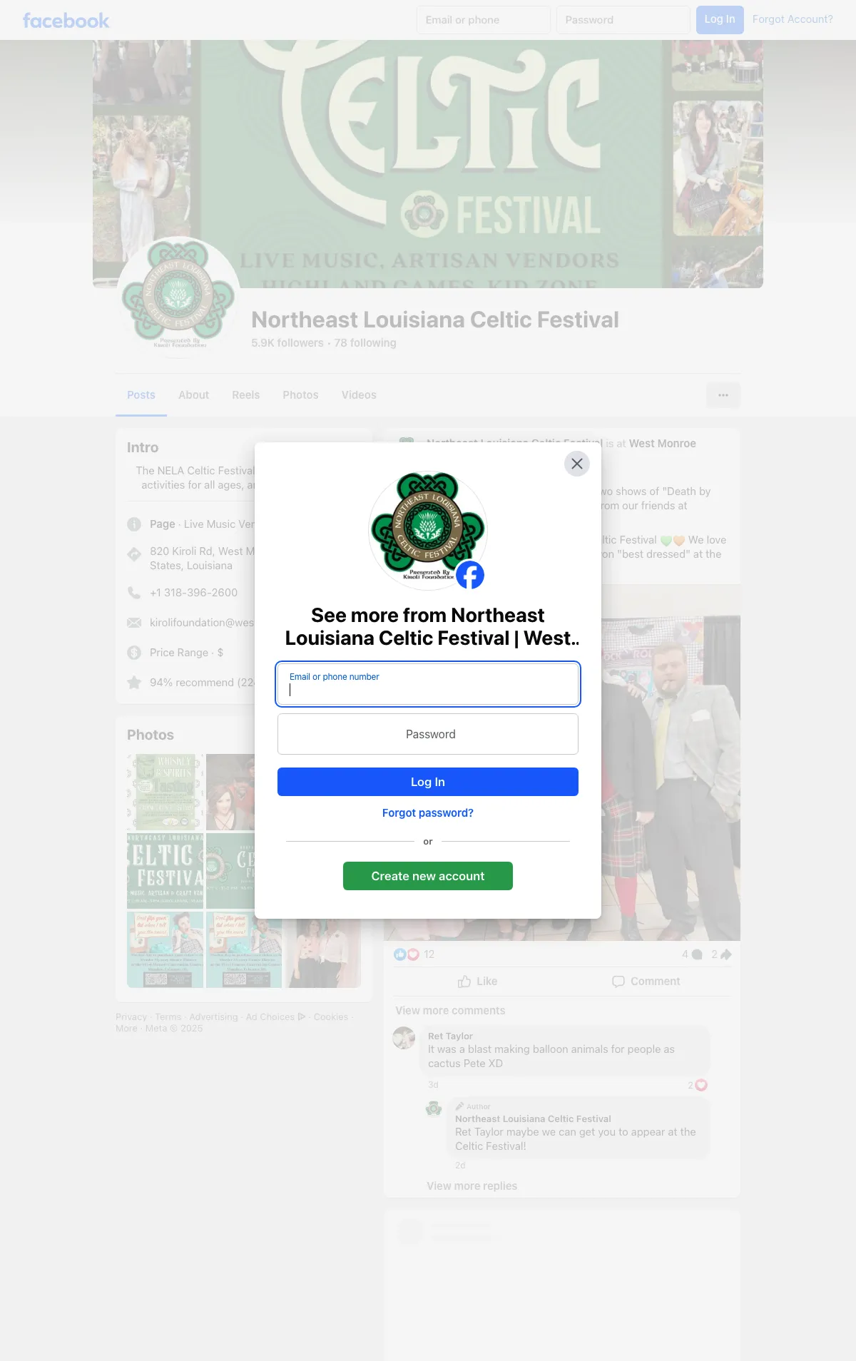Northeast Louisiana Celtic Festival