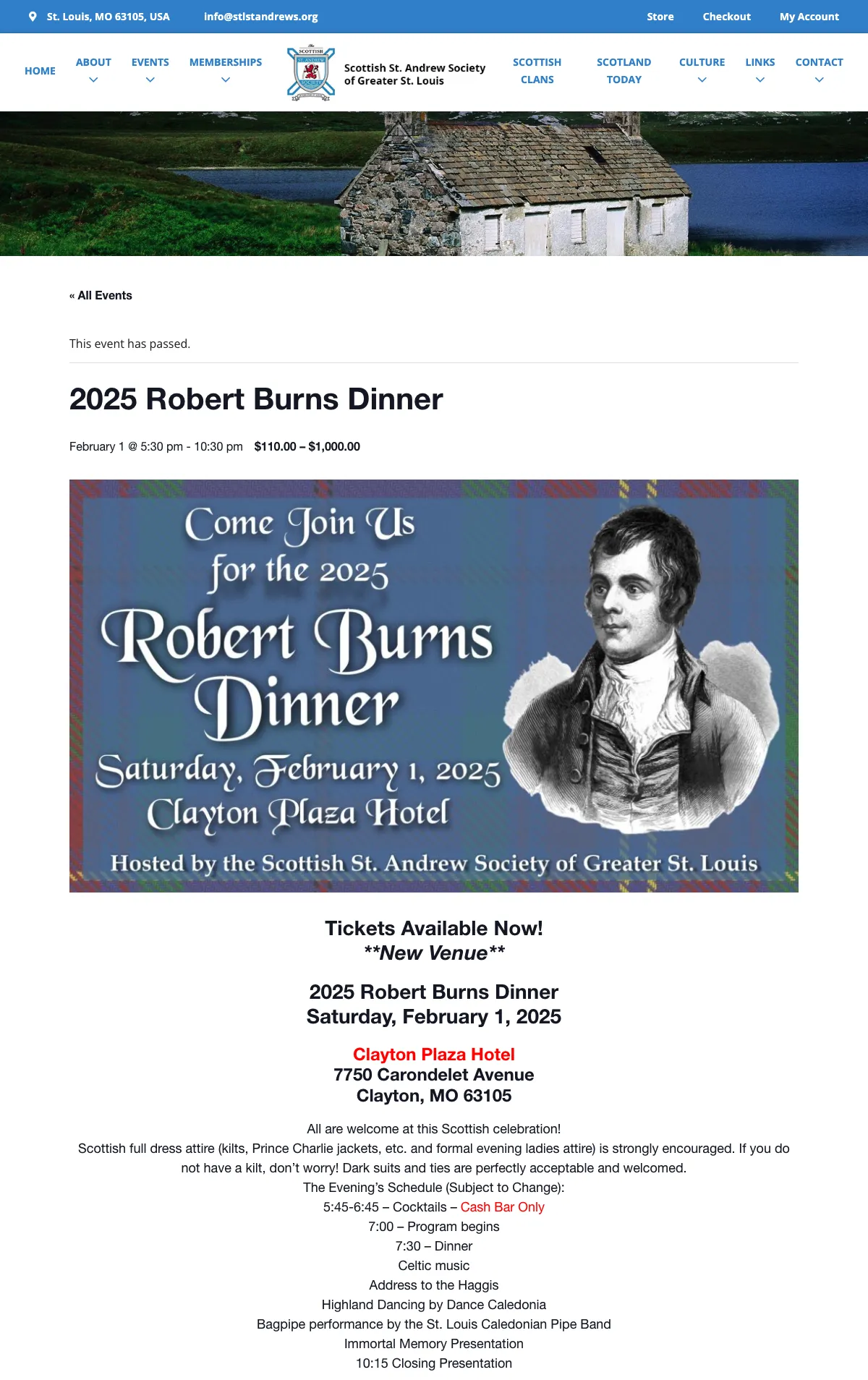 Robert Burns Dinner